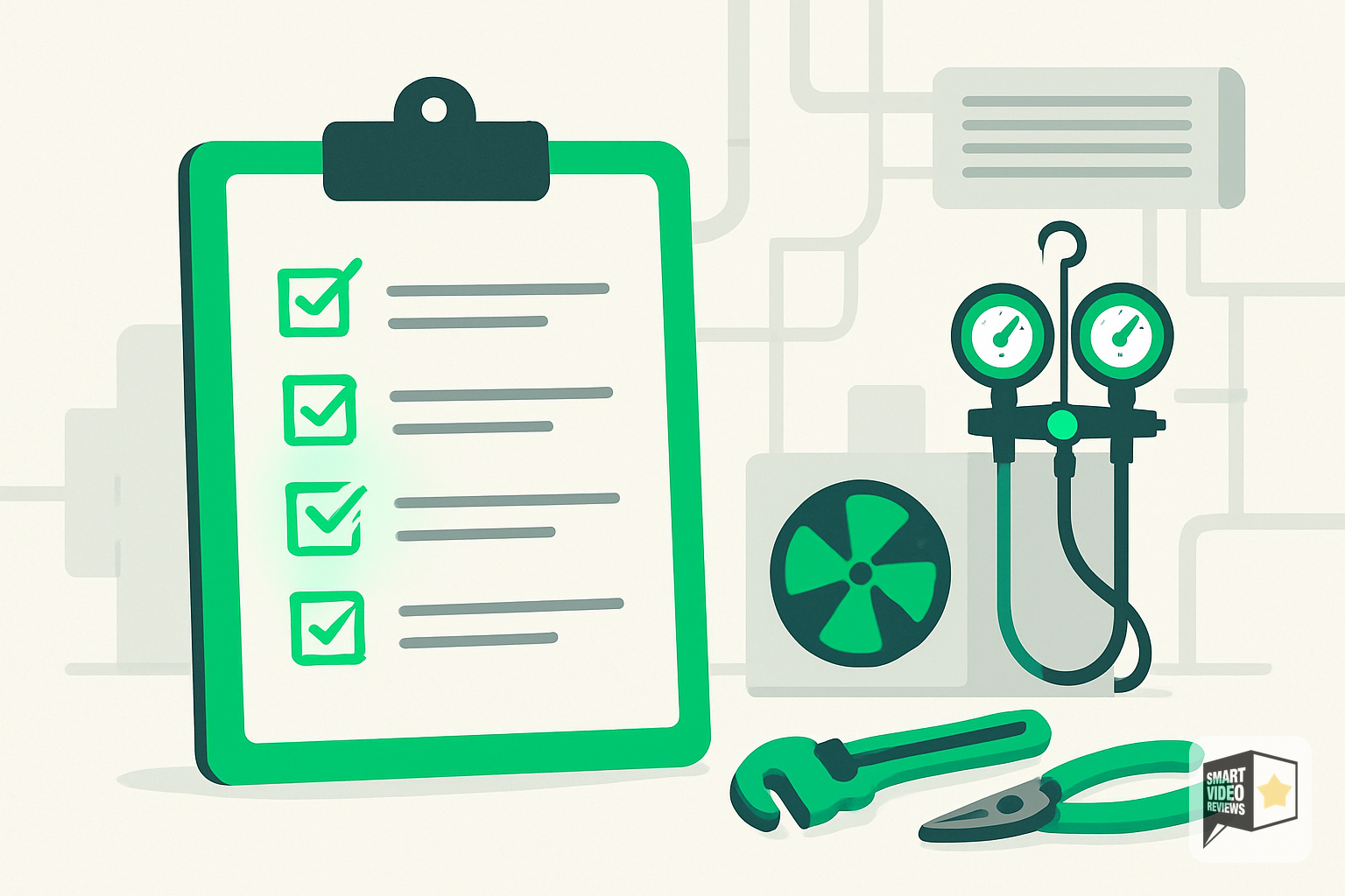 Job-closeout checklist with tools suggesting a routine review request step