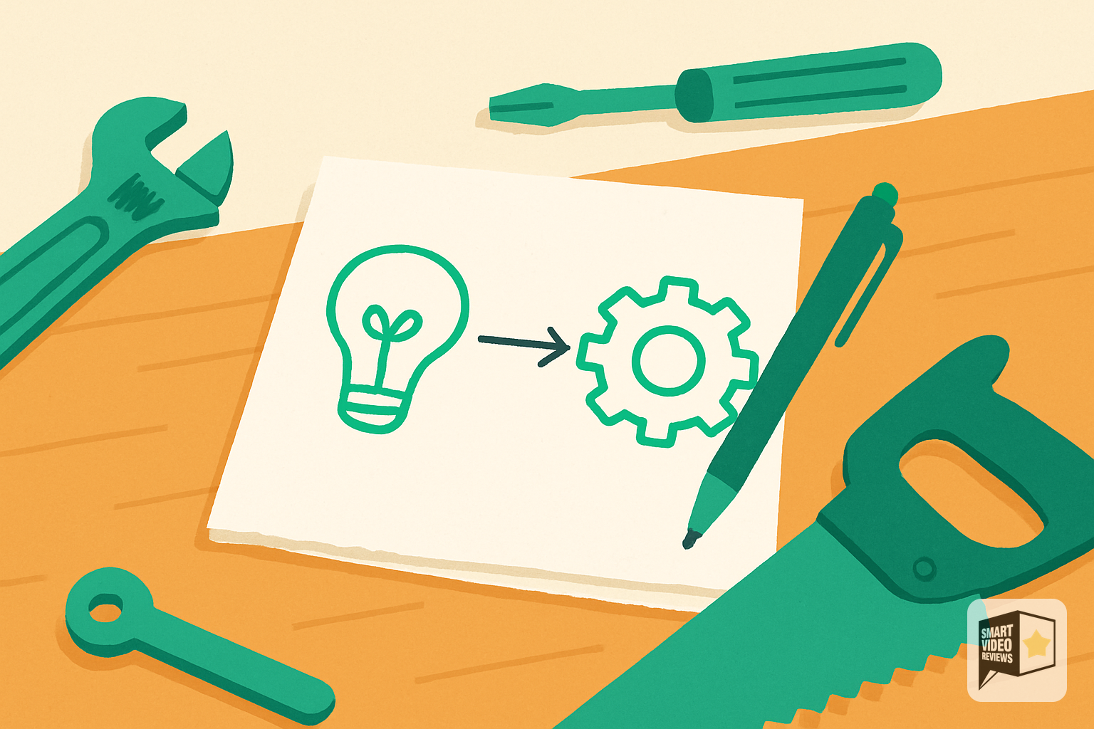 Napkin and pen on a workbench representing rewriting business messaging around the customer